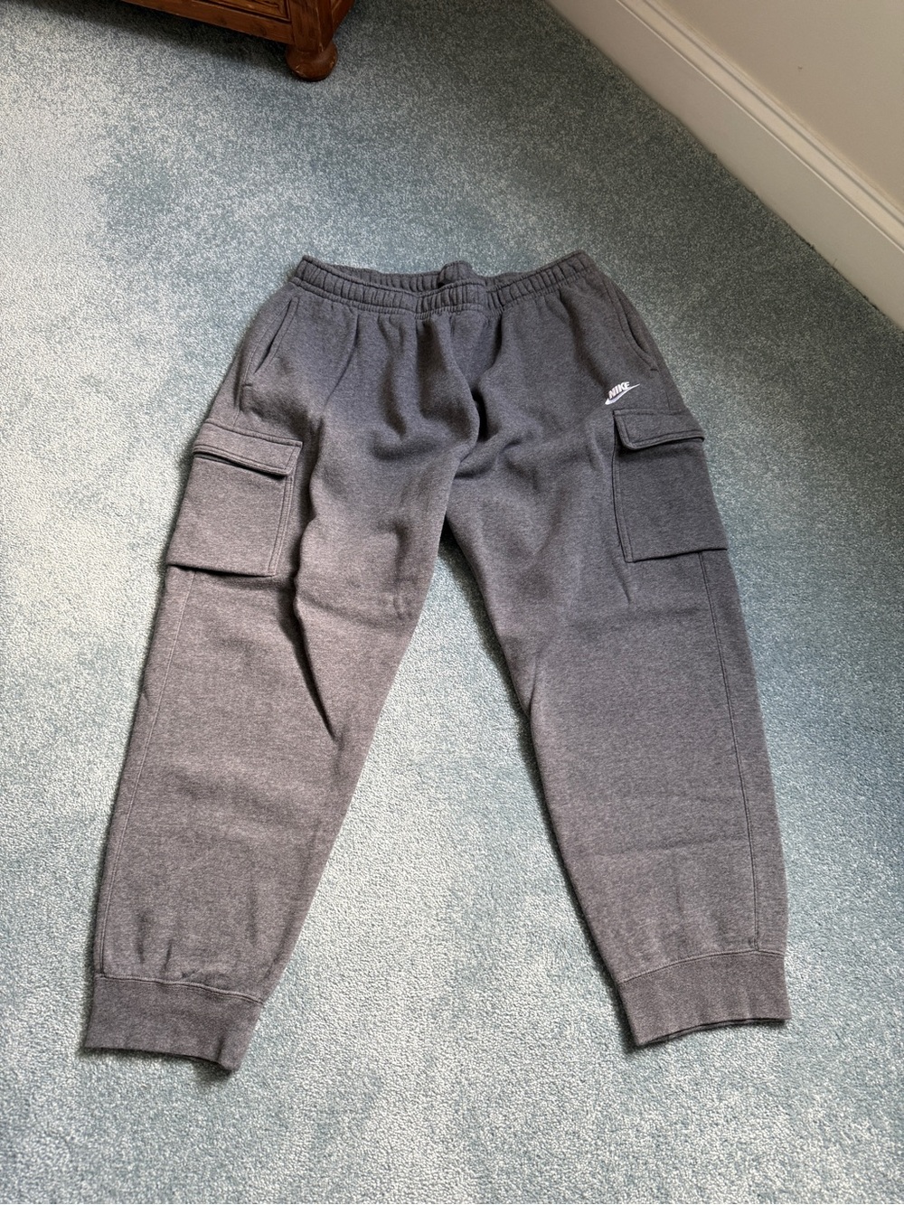 Nike Men's Charcoal Gray Cargo Joggers